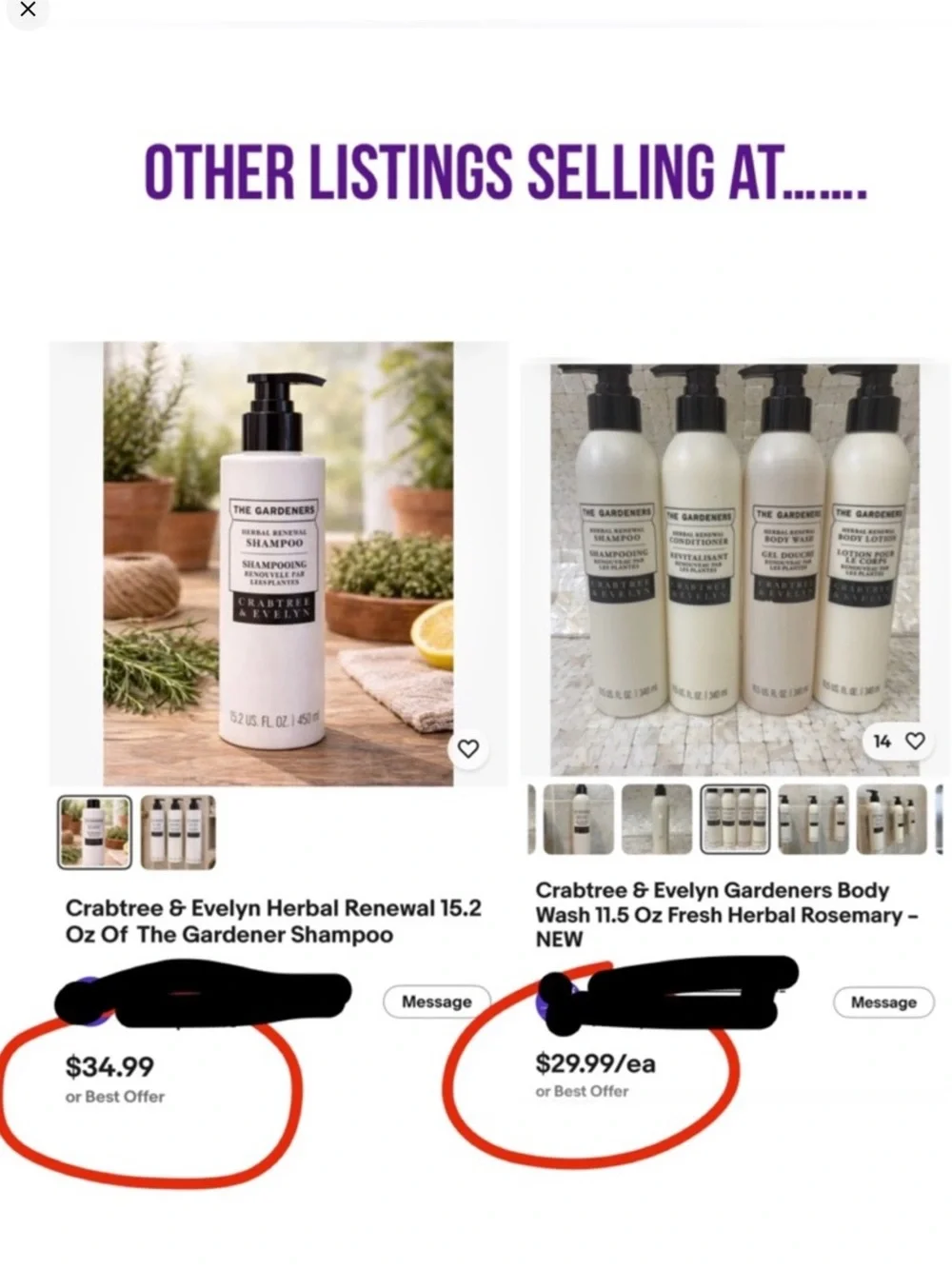 (4 PACK) SHAMPOO, CONDITIONER, BODY WASH & BODY LOTION
